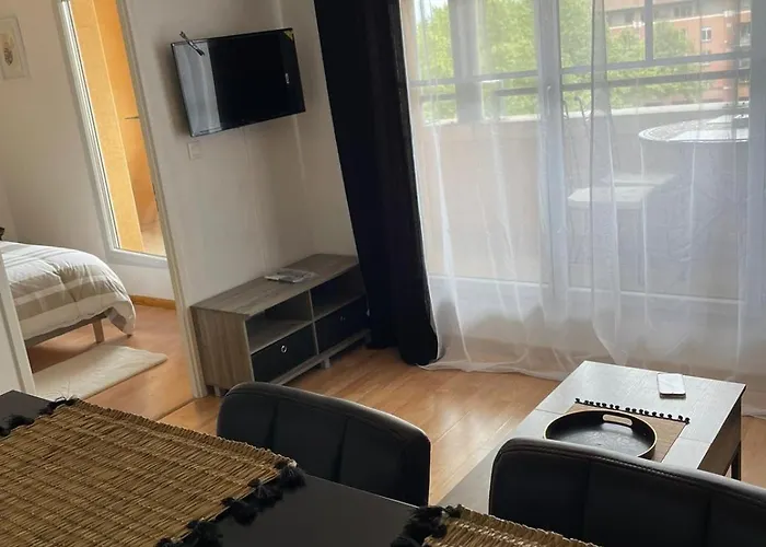 City Rose T2,Clim , Parking Prive, Piscine, Tout Confort